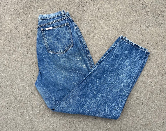 vintage 80s 90s Sasson acid wash mom jeans - sz 1… - image 1