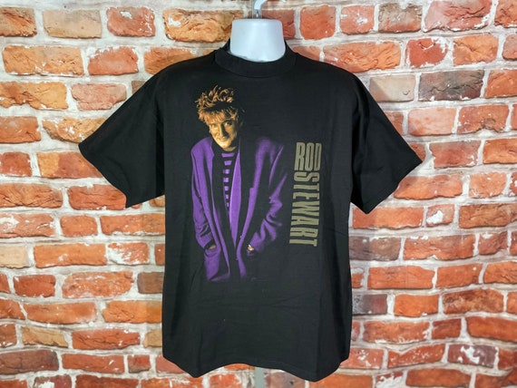 deadstock 90s vintage Rod Stewart tour shirt - sz… - image 4
