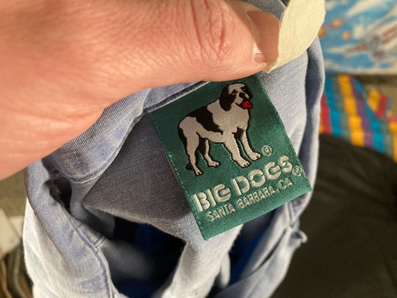 vintage 90s Big Dogs Think Big button up work shi… - image 3