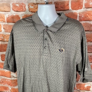 vintage 90s y2k LA St Louis Rams funky all over geometric print polo - sz 2XL - Los Angeles