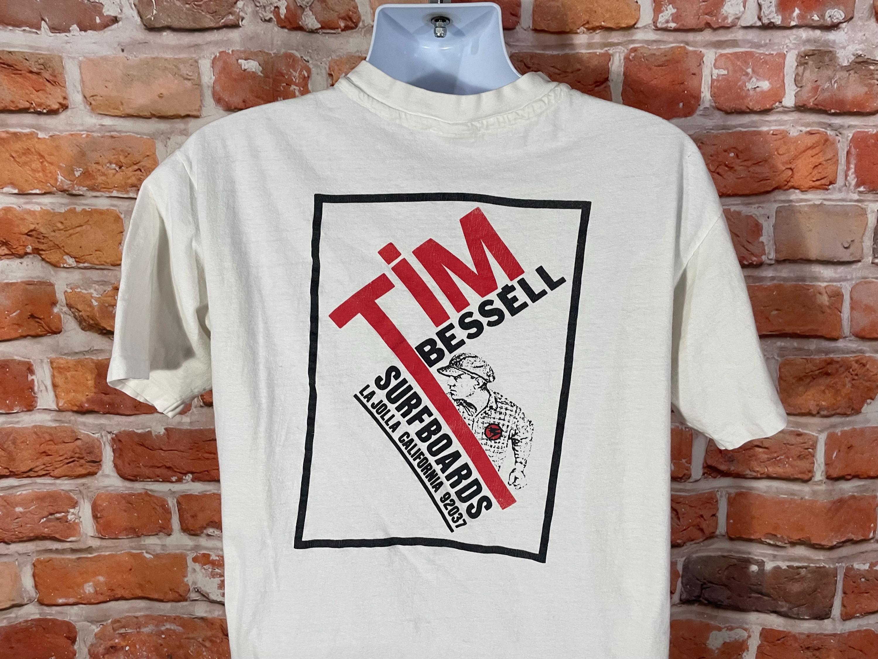 Vintage 90s Tim Bessell Surfboards Shirt Fits M Single Stitched 