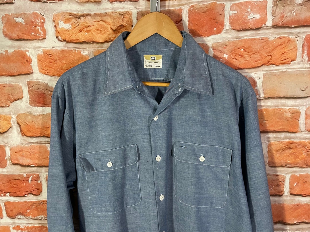 Chemise Chambray Faherty Homme - Manches Longues - Taille 2XL - Neuf étiqueté