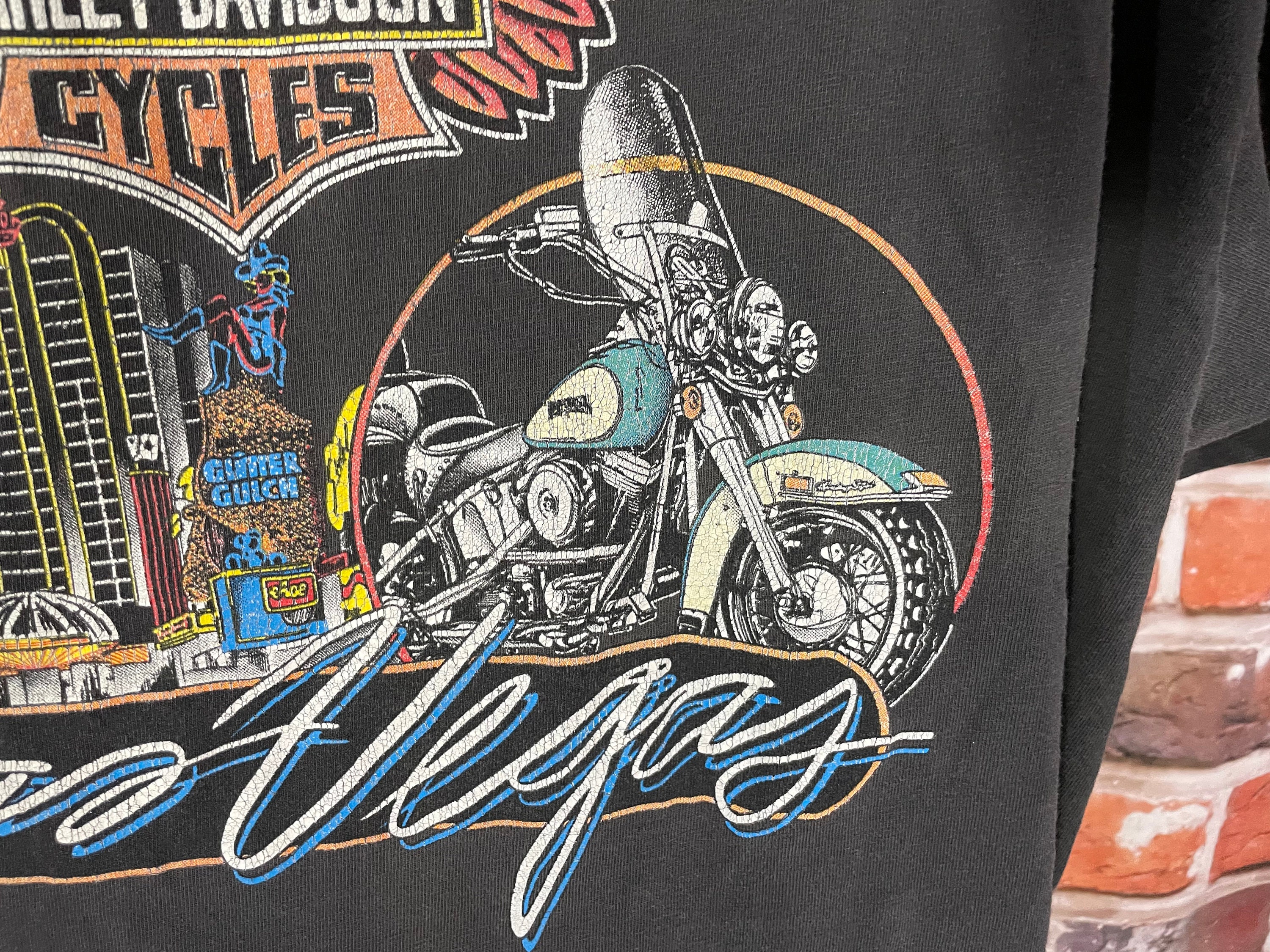 ヴィンテージ 1992 ハーレーダビッドソン ラスベガス Tシャツ - XL