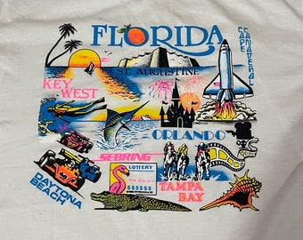 vintage Florida tourist vacation shirt - sz L - 90s alligator grunge tee