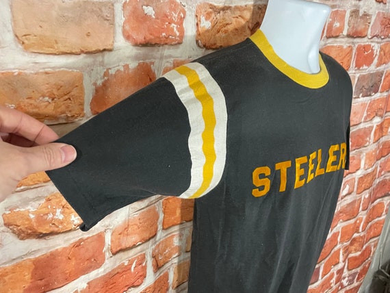 vintage 70s Pittsburgh Steelers striped shirt - f… - image 4