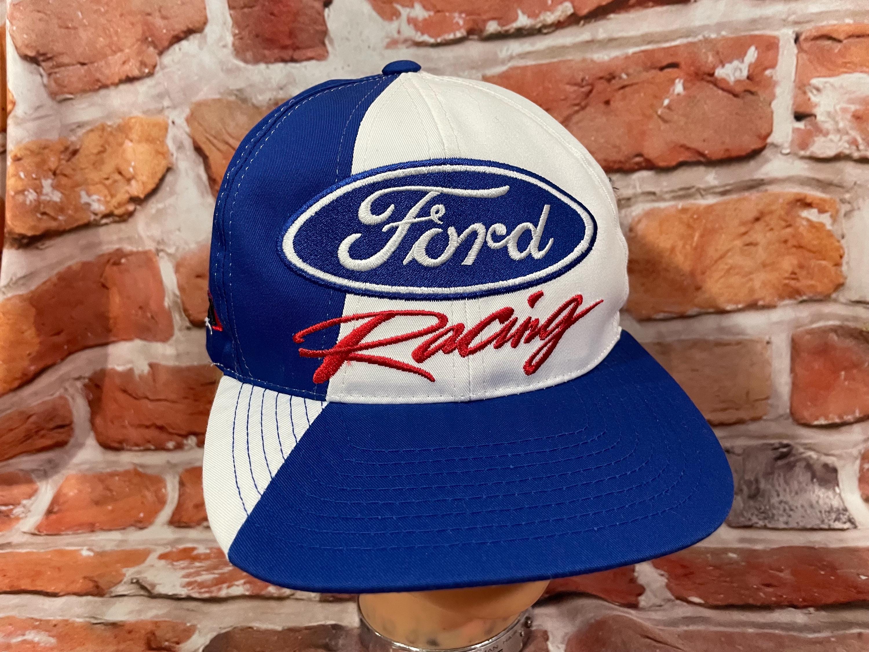 Vintage Ford Racing Snapback Hat 90s Nascar Colorblock Cap  display picture 2