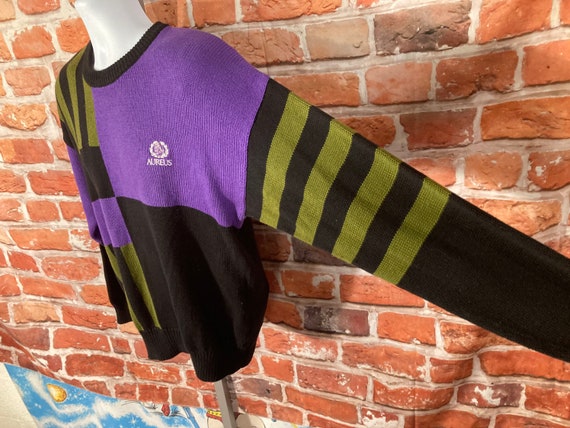 vintage 80s 90s Aureus purple/green/black colorbl… - image 3