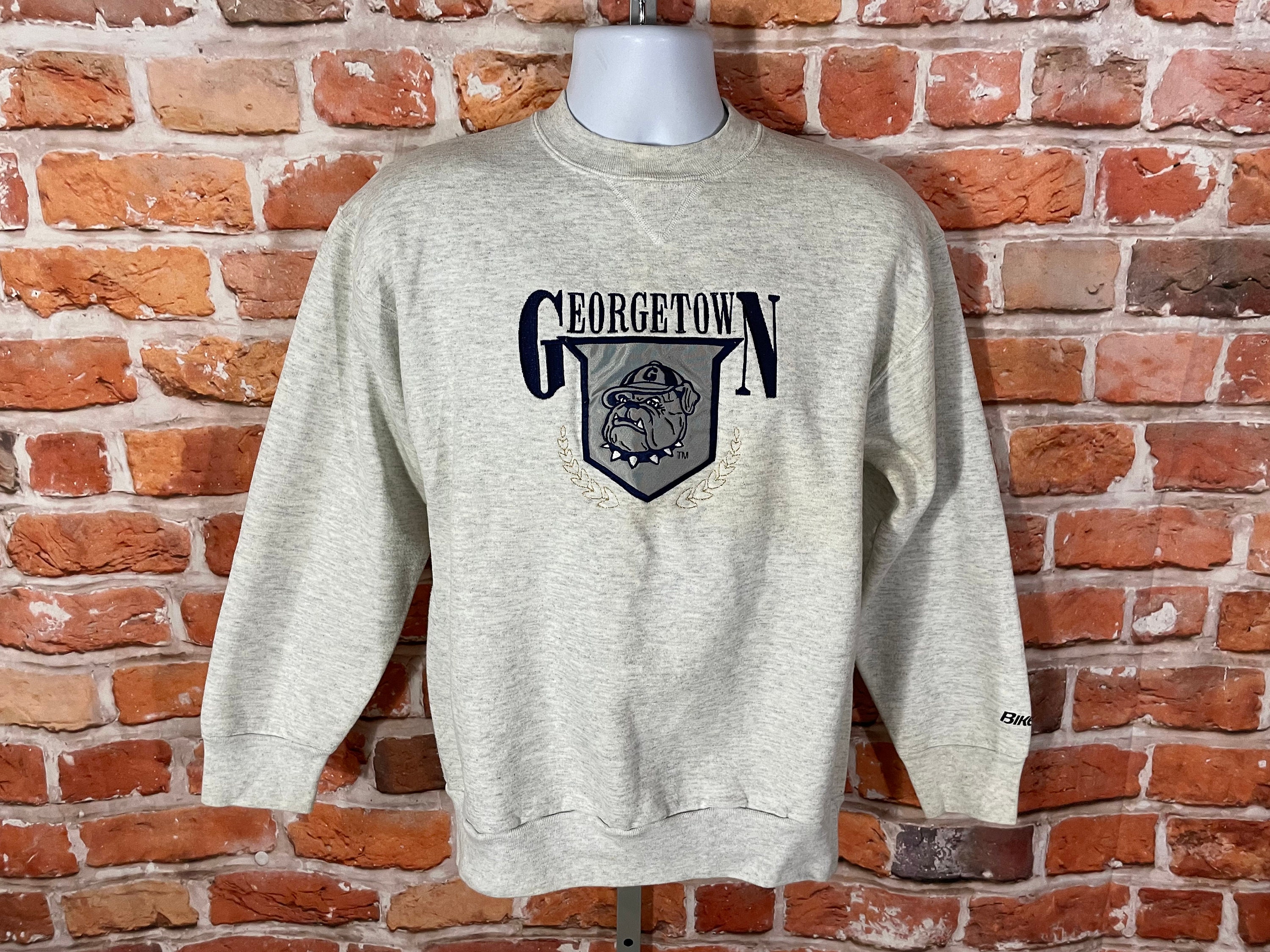 Vintage 80s Georgetown Hoyas Sweatshirt - Fits M/S - Bike Grunge