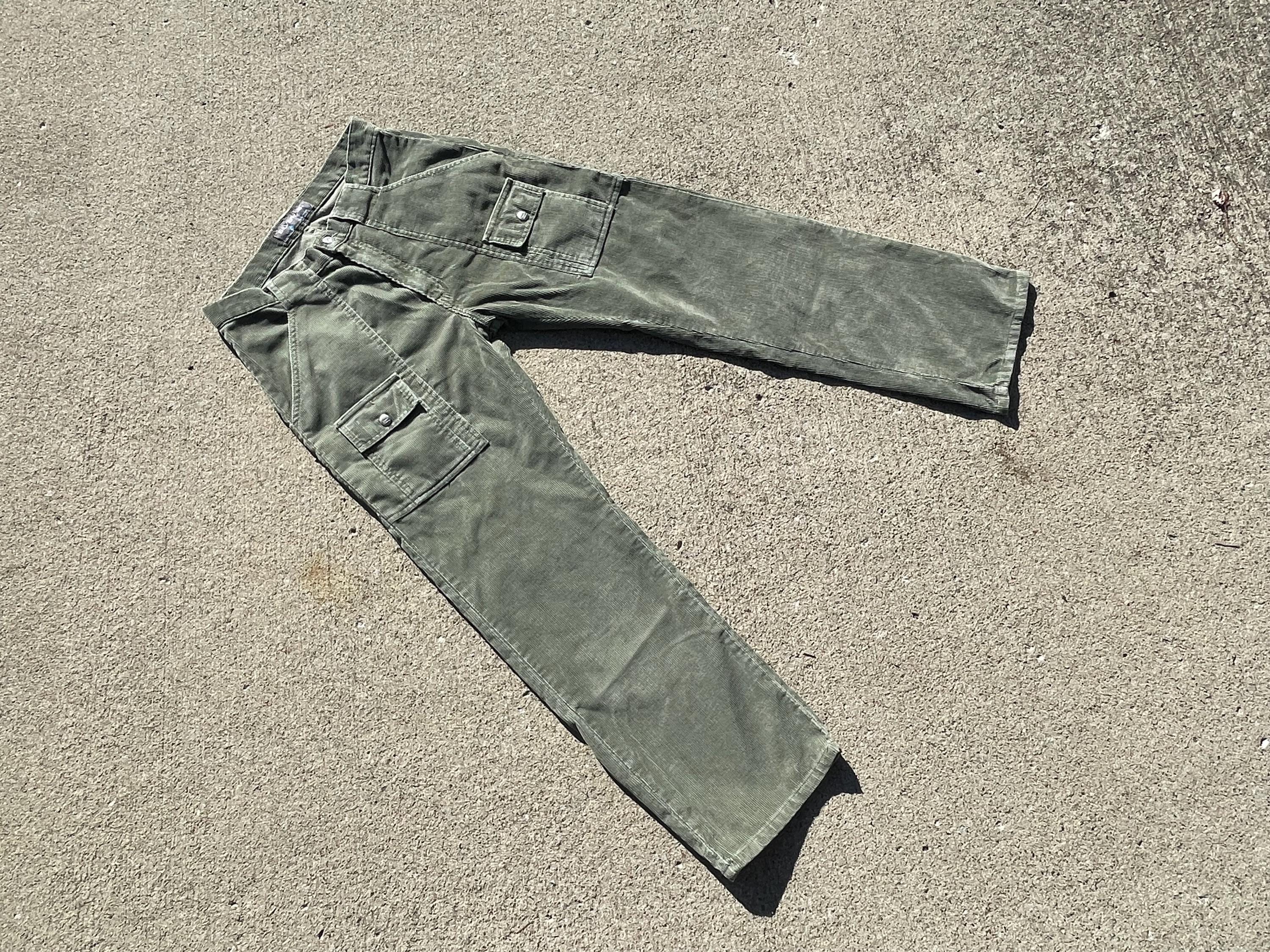 Vintage Green Levis Silver Tab Corduroy Pants Sz 32 X 30 Y2k 90s