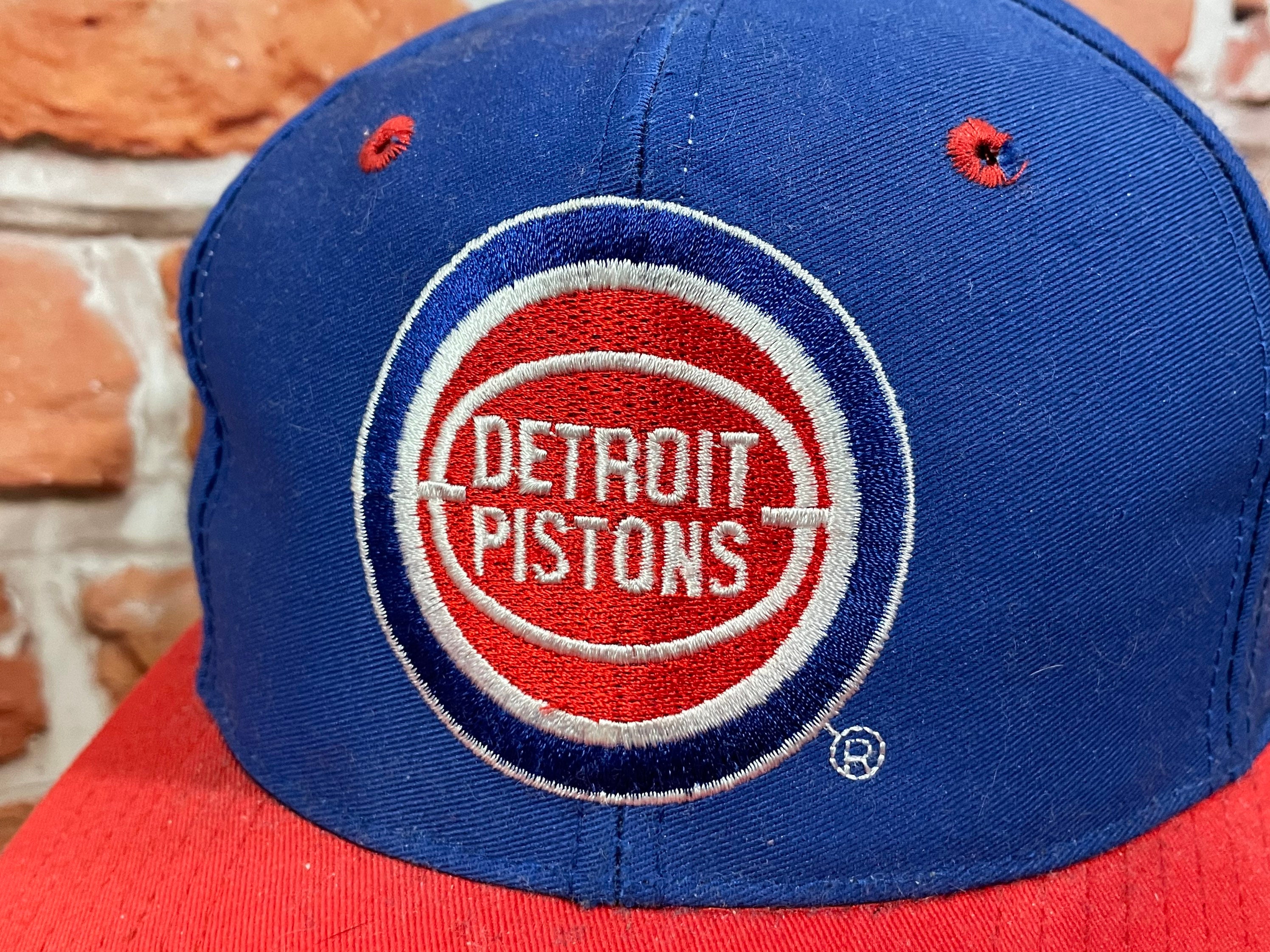 Vintage 90s Detroit Pistons Snapback Hat Akd Grunge - Etsy
