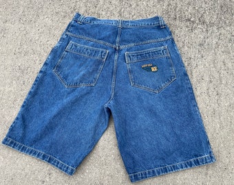 90's JNCO Embroidered Gas Mask Denim Baggy Shorts - Etsy