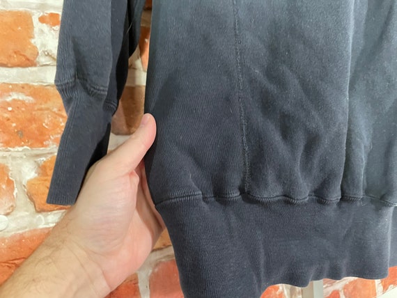 vintage 90s faded black Champion script reverse weave… - Gem