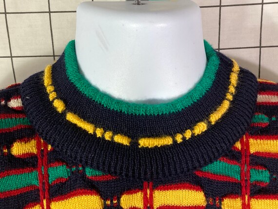 Vintage 90s Coogi Textured Multicolor Textured Wool Sweater Vintage 90s Coogi Textured Multicolor Textured Wool Sweater