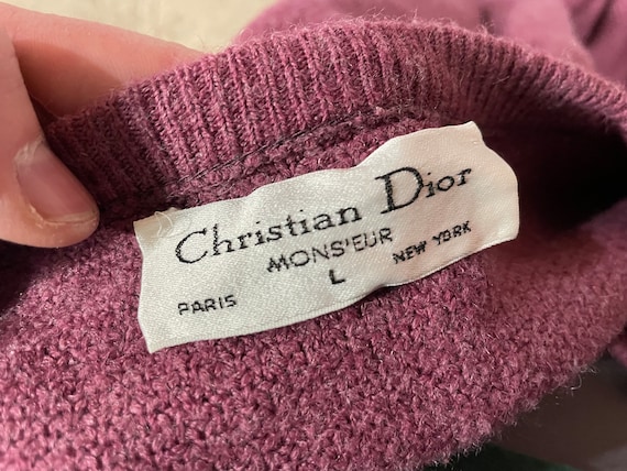 vintage Christian Dior Monsieur mauve sweater - s… - image 2