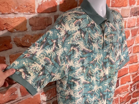 vintage all over marlins polo shirt - sz XL - Hoo… - image 5