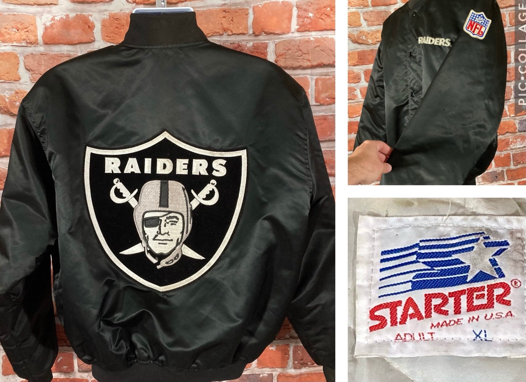 Vintage RAIDERS Starter Satin Bomber 