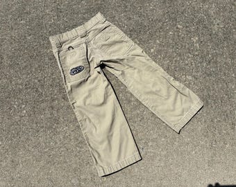 vintage Lee Pipes Boys sz 5 wide leg khaki pants skater grunge