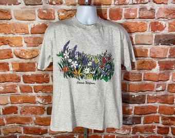 vintage 90s Colorado Wildflowers shirt - sz L - floral grunge emo tee