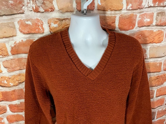 vintage 60s 70s Campus fuzzy terry cloth sweater … - image 5