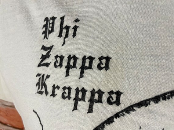vintage 80s Frank Zappa Phi Zappa Krappa shirt - … - image 5