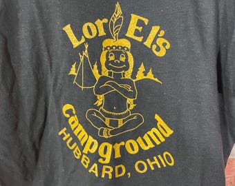 Vintage 1985 Lor Els Campground T-Shirt: Hubbard Ohio Kids Size M
