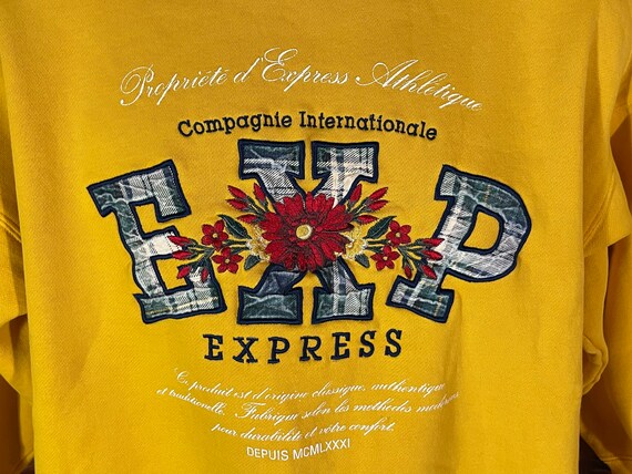 ancellm スウェット　yoke afiit 90s vintage Vintage Express EXP Athletique Sweatshirt S/M Oversized Slub