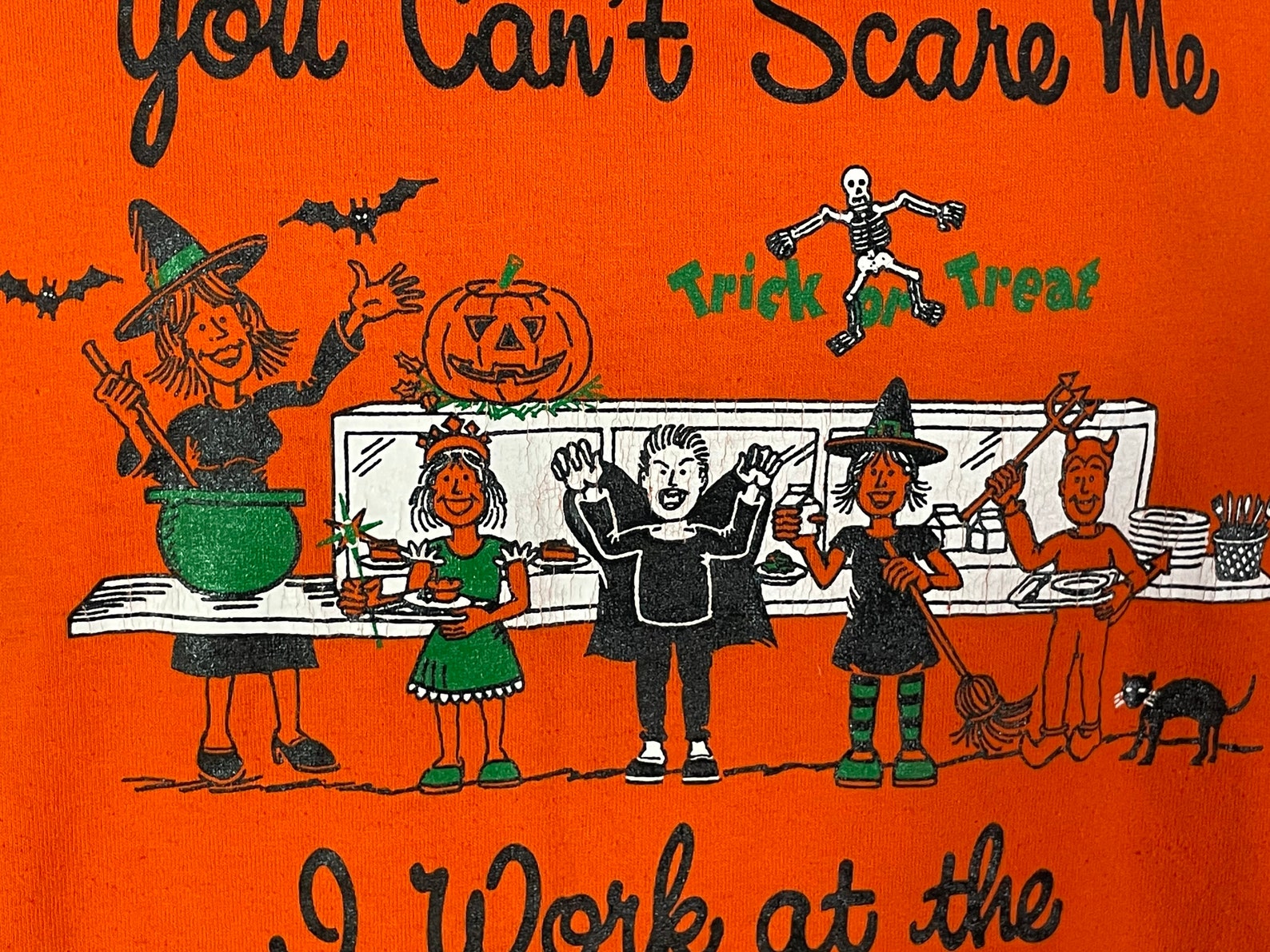 Vintage 90s Halloween Lunch Lady Shirt Sz L School Etsy