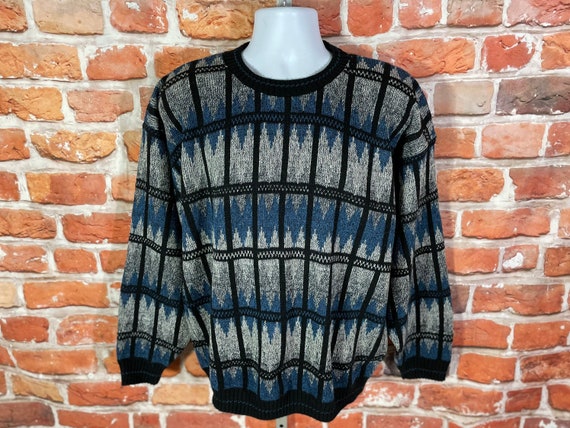 vintage 90s funky Protege sweater - sz L - cosby … - image 1