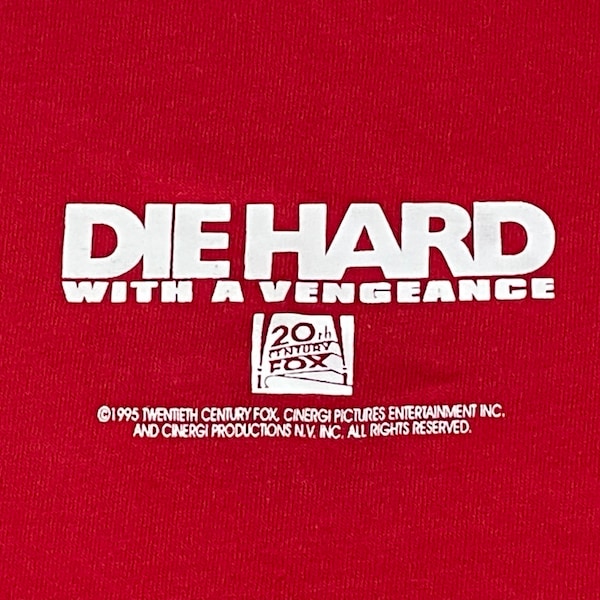 vintage 1995 Die Hard With A Vengeance video store promo long sleeve shirt - sz XL - 90s vhs movie