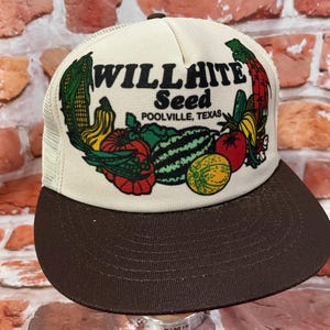 vintage Willhite Seed mesh trucker snapback hat farm farmer fruit vegetables 1980s cap