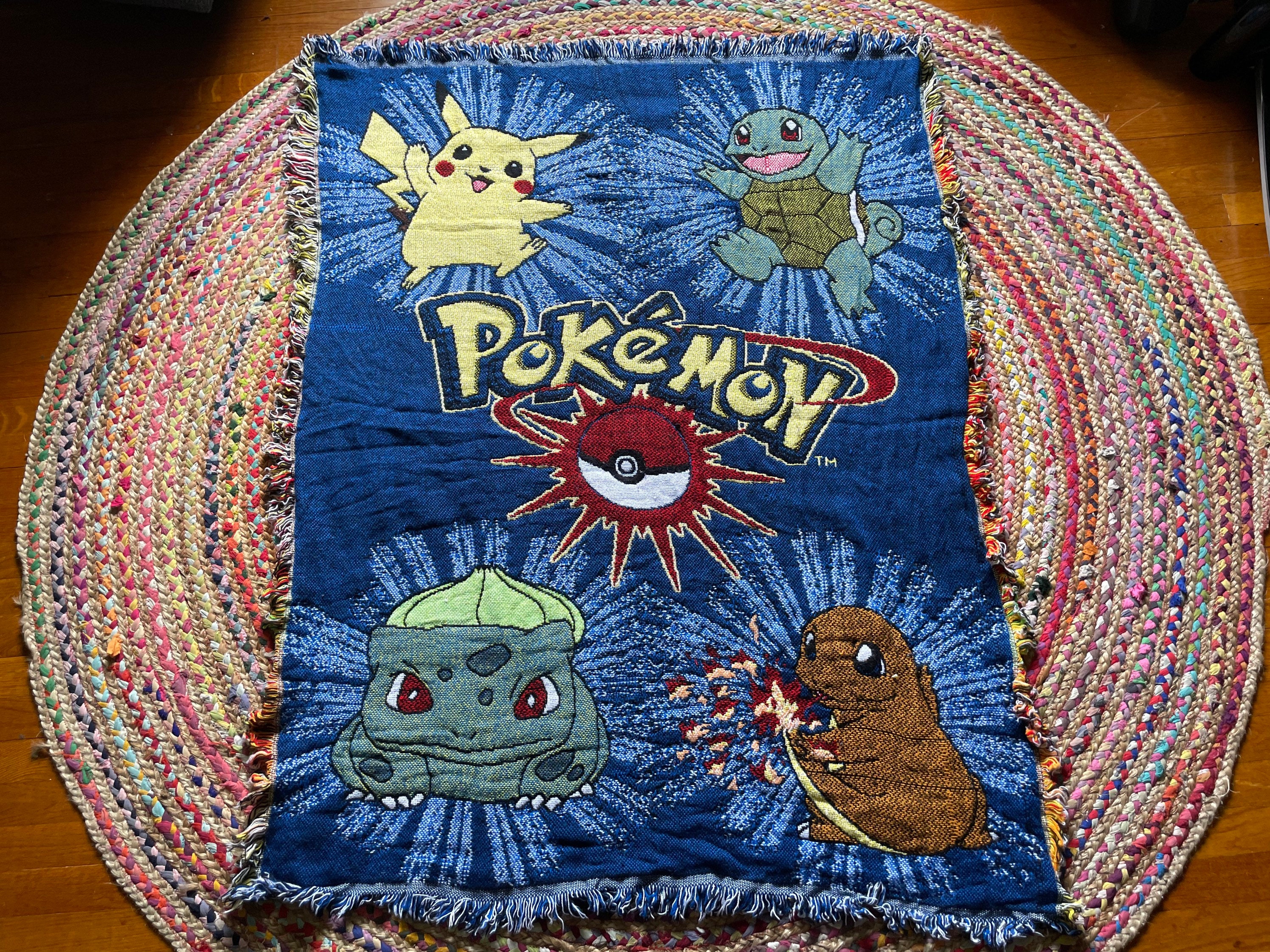 Vintage pokemon blanket sales