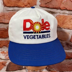 vintage Dole Vegetables strapback trucker hat - 90s 80s promo grunge cap