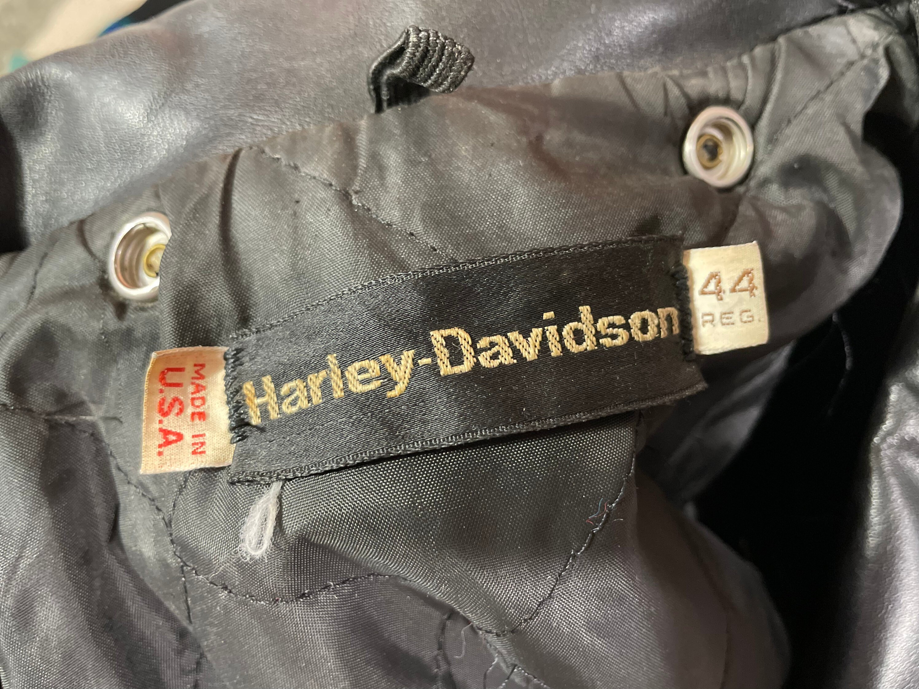 Vintage 70s Harley Davidson Leather Biker Jacket - Sz 44 Vintage 70s Harley Davidson Leather Biker Jacket - Sz 44