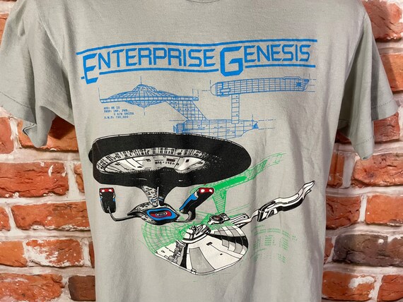 vintage 90s Enterprise Genesis Star Trek TNG shir… - image 1