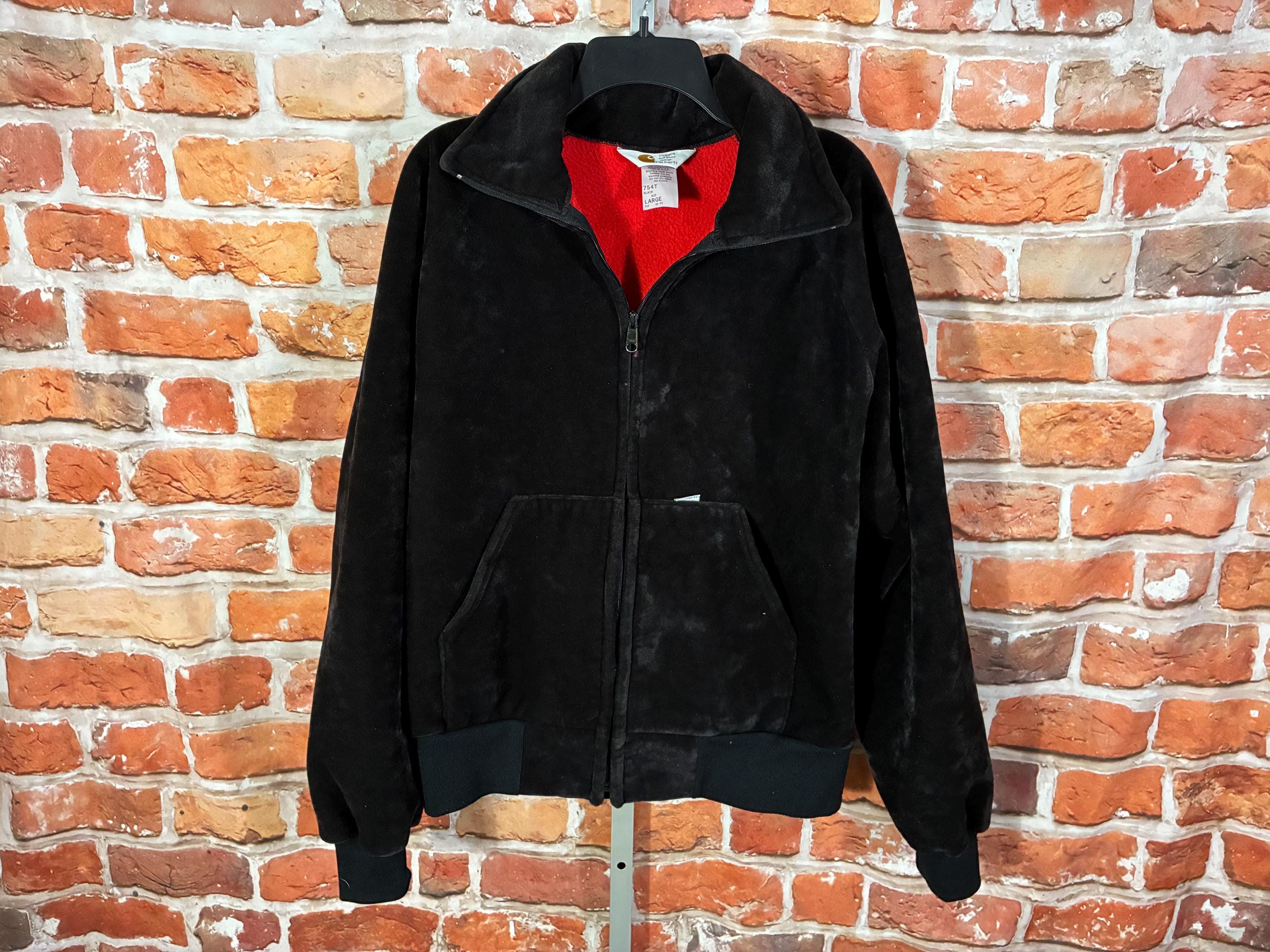 90s carhartt velour zip up hoodie USA製 Vintage 1990s Distressed Carhartt Heavy Weight Sun Faded Blue Zip