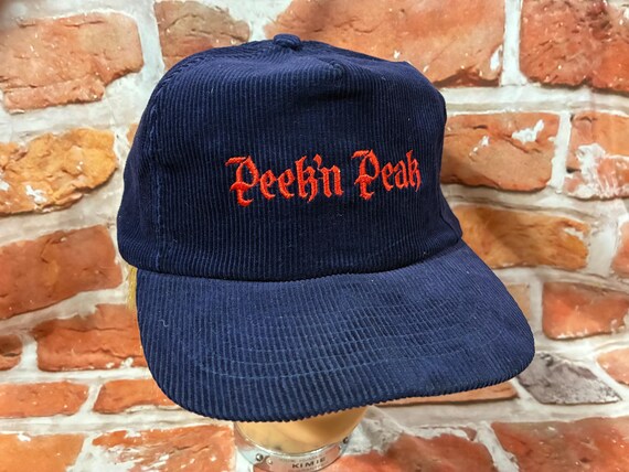 vintage Peek'n Peak corduroy snapback trucker hat