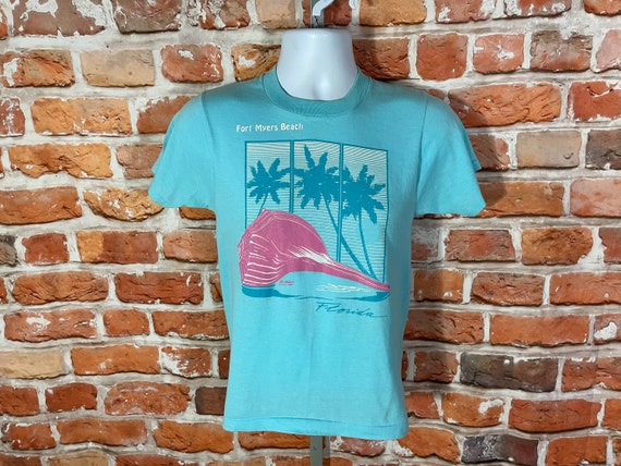 vintage 80s Fort Myers Florida Beach shirt - fits… - image 3