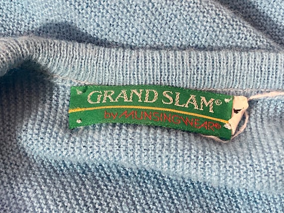 Vintage 80s Grand Slam Munsingwear Penguin Powder Blue Sweater