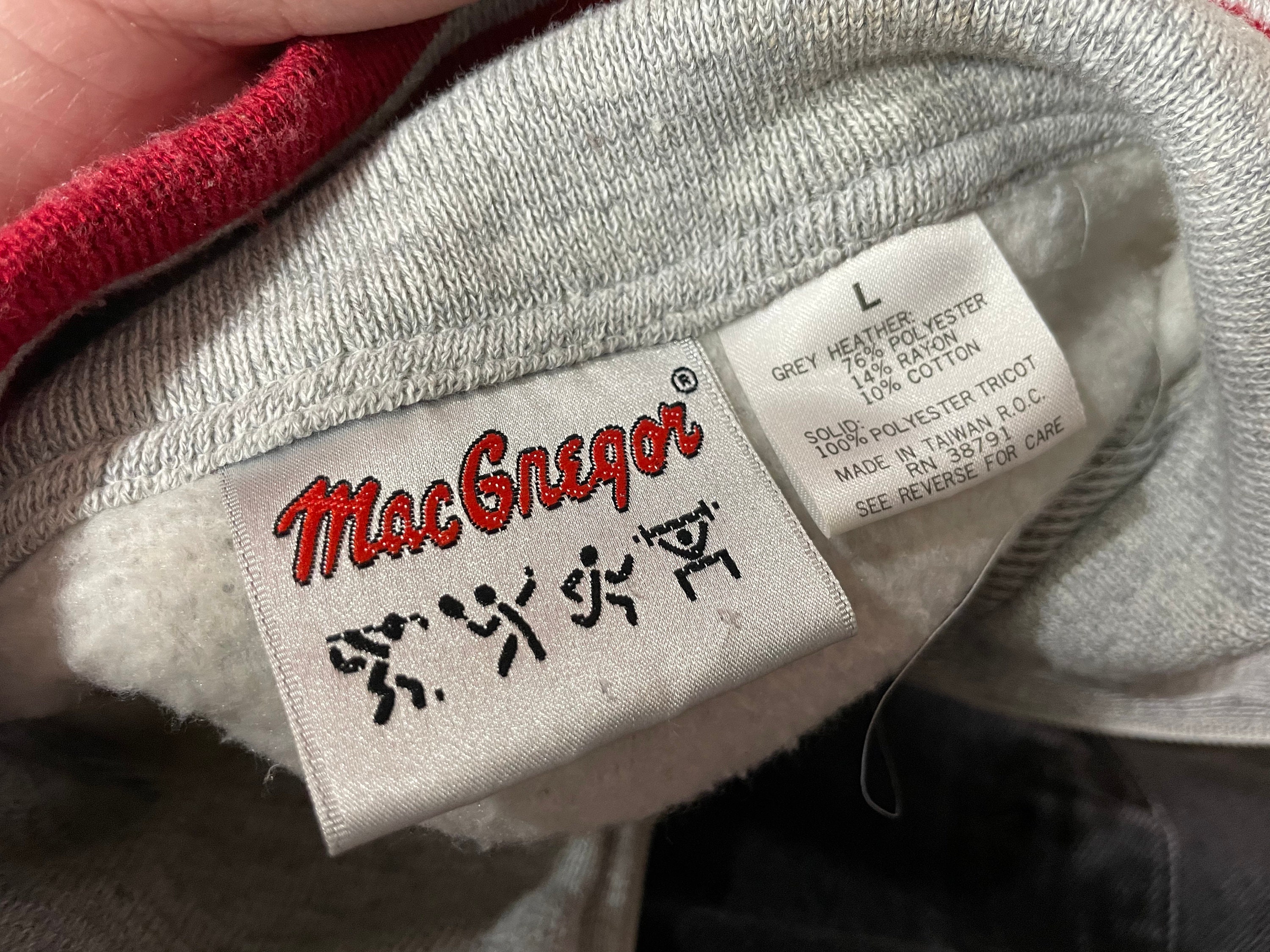 Vintage 80s Macgregor Warm up Jacket - Sz L - Track Full Zip 