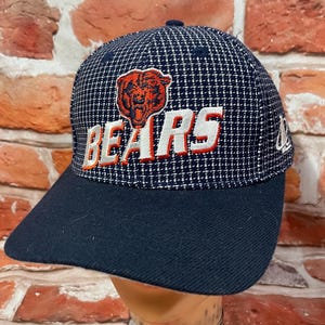 vintage Chicago Bears grid 90s strapback hat retro throwback cap