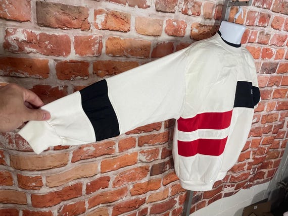 vintage Dunlop geometric block sweatshirt - sz L - 80s 90s grunge funky View 3