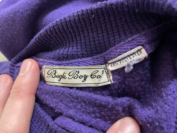 vintage 80s Bugle Boy purple sweatshirt - sz L/XL - image 3