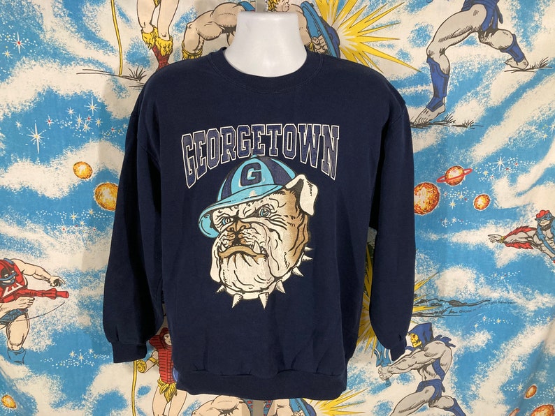 sz XL Jerzees 5050 vintage Georgetown Hoyas 80s 90s sweatshirt grunge hard bulldog pullover shirt