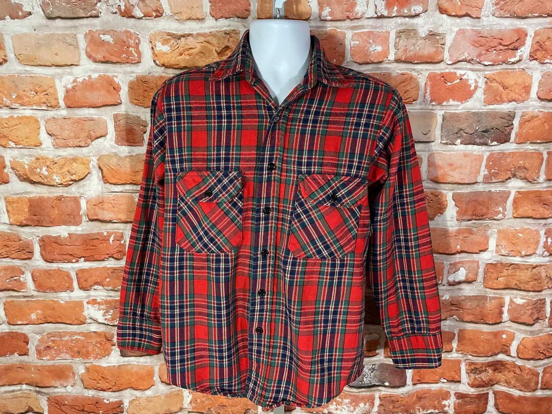 Vintage 70s Frostproof Flannel Shirt - Fits M/S - Grandpa Cabin
