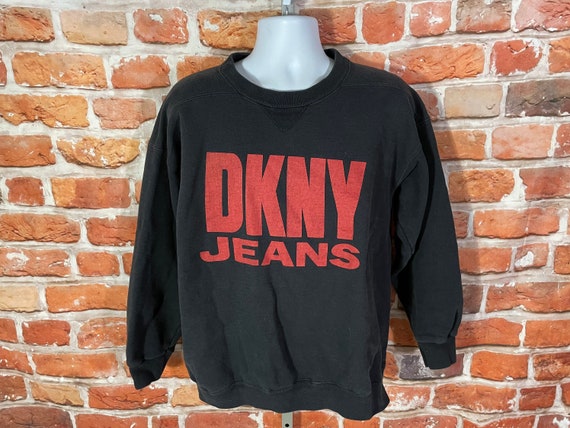 vintage 90s DKNY Jeans sweatshirt - fits L - grunge emo