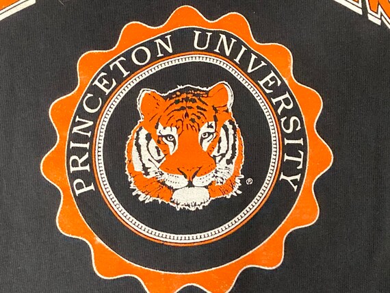 vintage 80s Princeton Tigers soft thin single sti… - image 3