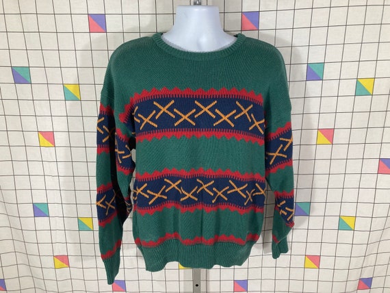 Vintage 80s 90s Funky Geometric Sweater 