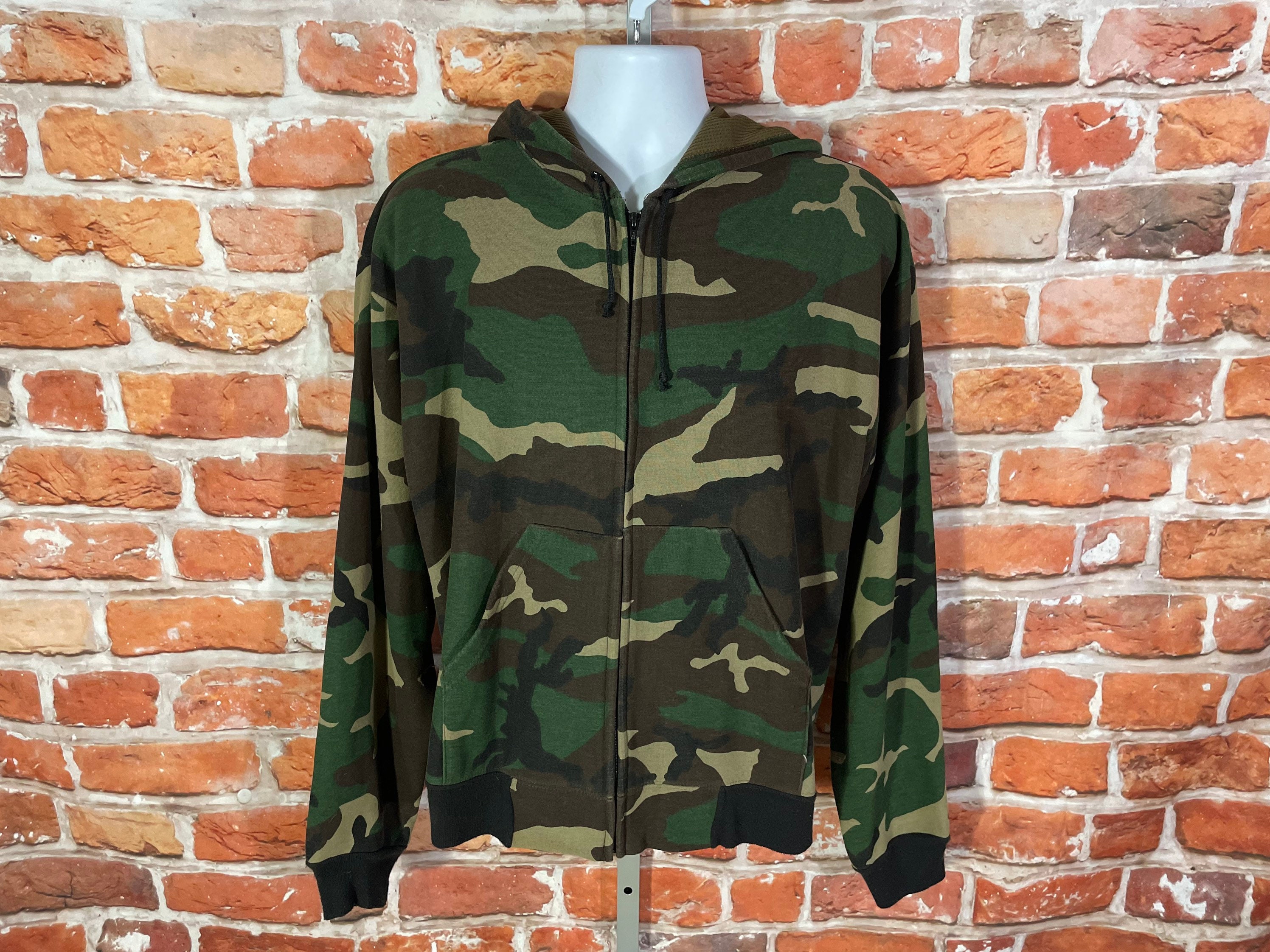 Camo Zip Hoodie Vintage - Etsy