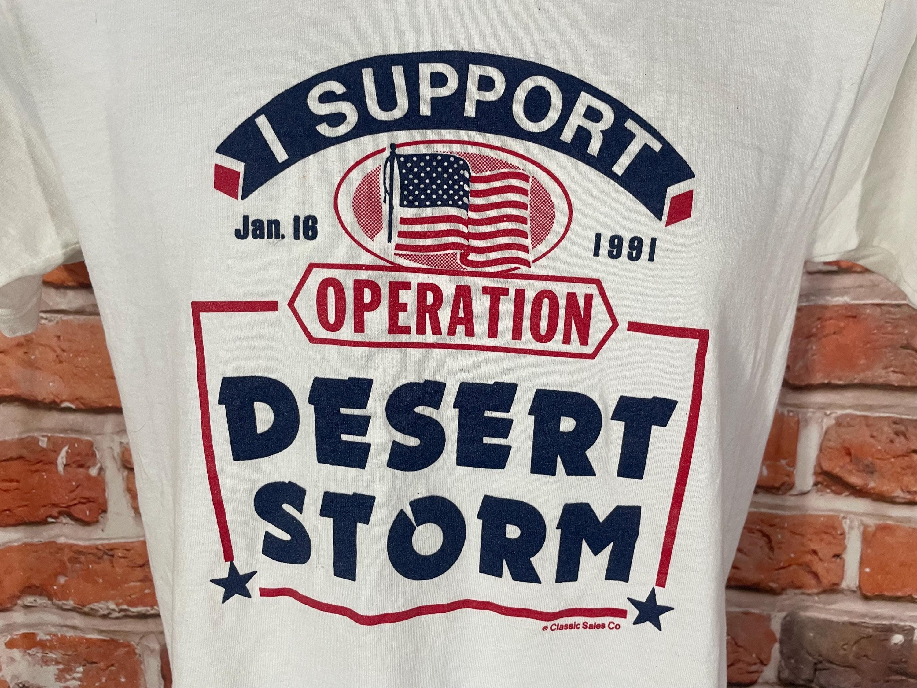 Vintage Operation Desert Storm T-shirt: 90s Single Stitched Tee 
