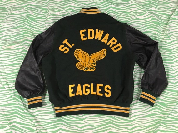 beautiful 80s vintage Varsity Letterman Jacket - l